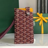 Goyard Montmartre GM Case In Goyardine Canvas Burgundy