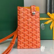 Goyard Montmartre GM Case In Goyardine Canvas Orange