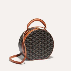 Goyard Alto Hatbox Trunk Bag In Goyardine Canvas Brown