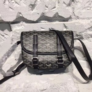 Goyard Goyardine Belvedere MM Messenger Bag Black