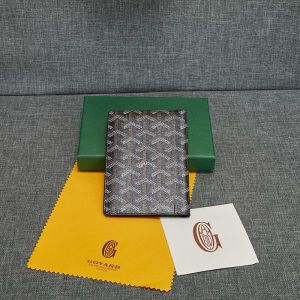 Goyard Goyardine Grenelle Passport Holder Coffee