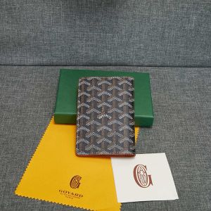 Goyard Goyardine Grenelle Passport Holder Brown