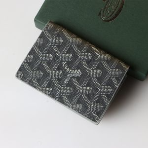 Goyard Malesherbes Card Wallet In Goyardine Canvas Grey