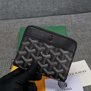 Goyard Goyardine Small Matignon Zip Around Wallet Black