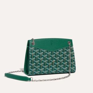 Goyard Mini Rouette Structure Bag In Goyardine Canvas Green