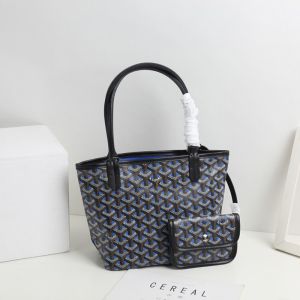 Goyard Mini Saint Louis Reversible Tote In Goyardine Claire-Voie Canvas Blue