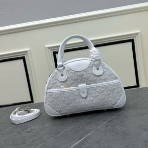 Goyard Mini Saint Jeanne PM Bowler Bag In Goyardine Canvas White