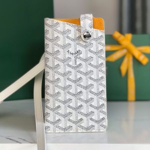 Goyard Montmartre GM Case In Goyardine Canvas White