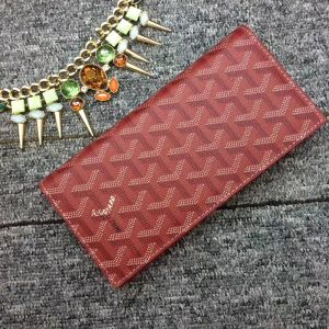 Goyard Goyardine Large Richelieu Bifold Wallet Burgundy