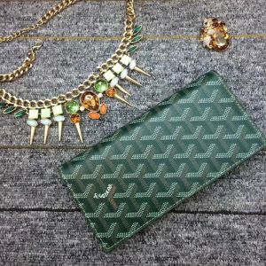 Goyard Goyardine Large Richelieu Bifold Wallet Green