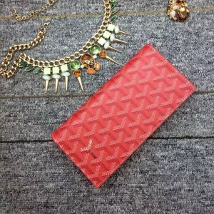 Goyard Goyardine Large Richelieu Bifold Wallet Red