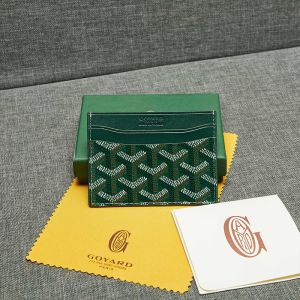 Goyard Goyardine Saint Sulpice Card Holder Green