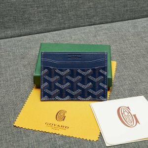 Goyard Goyardine Saint Sulpice Card Holder Navy Blue