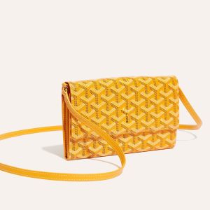 Goyard Varenne Continental Wallet In Goyardine Canvas Yellow