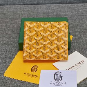 Goyard Goyardine Small Victoire Bifold Wallet Yellow