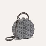 Goyard Alto Hatbox Trunk Bag In Goyardine Canvas Grey