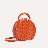 Goyard Alto Hatbox Trunk Bag In Goyardine Canvas Orange