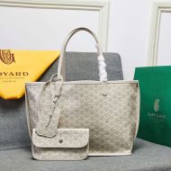 Goyard Anjou Reversible Tote In Goyardine Calfskin Beige