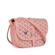 Goyard Belvedere PM Bag In Goyardine Canvas with Exclusive Kaki Logo Pink