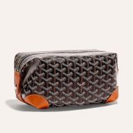 Goyard Bowling 25 Toiletry Bag In Goyardine Canvas Brown