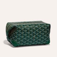 Goyard Bowling 25 Toiletry Bag In Goyardine Canvas Green