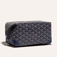 Goyard Bowling 25 Toiletry Bag In Goyardine Canvas Navy Blue