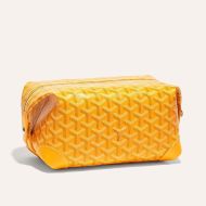 Goyard Bowling 25 Toiletry Bag In Goyardine Canvas Yellow