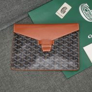 Goyard Goyardine Envelope Clutch Brown