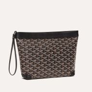 Goyard Conti Pouch In Goyardine Canvas Black/Brown