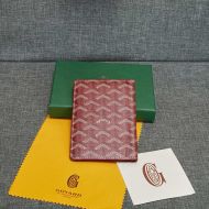 Goyard Goyardine Grenelle Passport Holder Burgundy