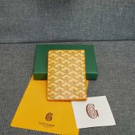 Goyard Goyardine Grenelle Passport Holder Yellow