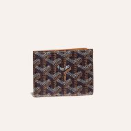 Goyard Insert Victoire Card Wallet In Goyardine Canvas Brown