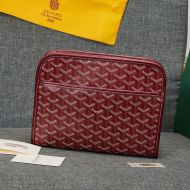 Goyard Jouvence Toiletry Bag In Goyardine Canvas Burgundy