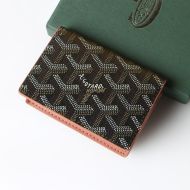 Goyard Malesherbes Card Wallet In Goyardine Canvas Brown