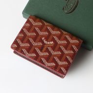 Goyard Malesherbes Card Wallet In Goyardine Canvas Burgundy