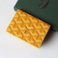 Goyard Malesherbes Card Wallet In Goyardine Canvas Yellow