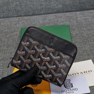 Goyard Goyardine Small Matignon Zip Around Wallet Black/Brown