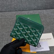 Goyard Goyardine Small Matignon Zip Around Wallet Green