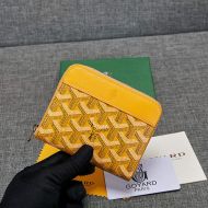 Goyard Goyardine Small Matignon Zip Around Wallet Yellow