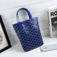 Goyard Goyardine Saint Louis Poitier Tote Blue