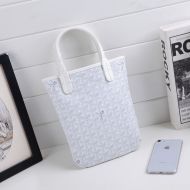 Goyard Goyardine Saint Louis Poitier Tote White