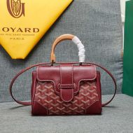 Goyard Goyardine Mini Saigon Souple Bag Burgundy