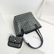 Goyard Mini Saint Louis Reversible Tote In Goyardine Claire-Voie Canvas Green