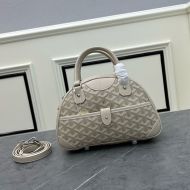 Goyard Mini Saint Jeanne PM Bowler Bag In Goyardine Canvas Beige