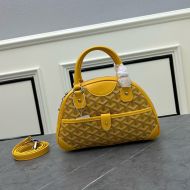 Goyard Mini Saint Jeanne PM Bowler Bag In Goyardine Canvas Yellow