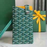 Goyard Montmartre GM Case In Goyardine Canvas Green