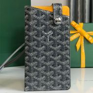 Goyard Montmartre GM Case In Goyardine Canvas Grey