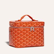 Goyard Muse Vanity Case In Goyardine Canvas Orange