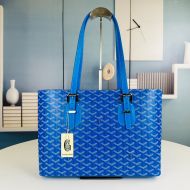 Goyard Okinawa PM Tote In Goyardine Canvas Blue