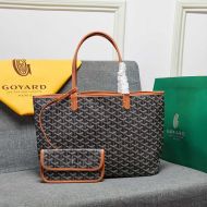 Goyard Saint Louis Reversible Tote In Goyardine Canvas Brown